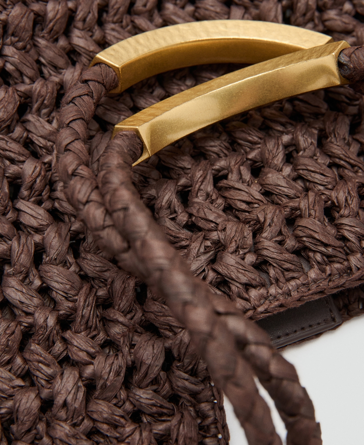 Mango Women's Natural-Fiber Shoulder Bag