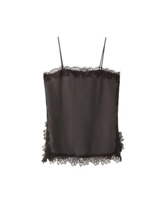 Women's Satin-Lace Square Neck Camisole