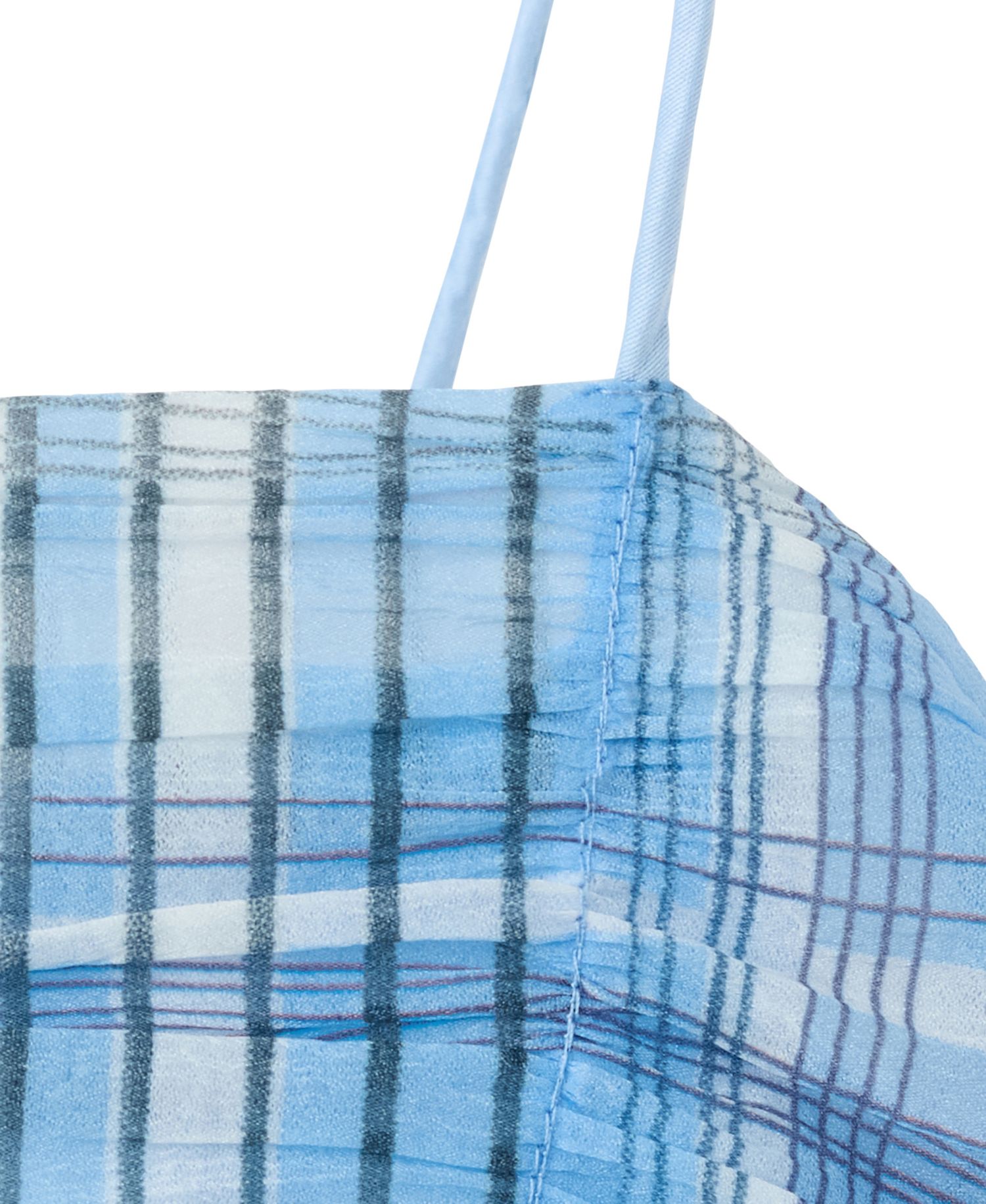 Women's Plaid Ruched Strapless Mini Dress