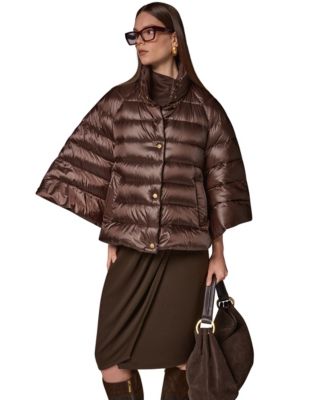 Women's Stand-Collar Down Puffer Cape