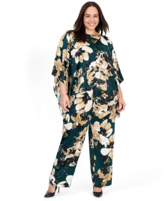 Plus Size Wide-Leg Pull-On Pants