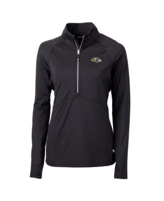 Women's Black Baltimore Ravens Adapt Eco Knit Half-Zip Pullover Jacket