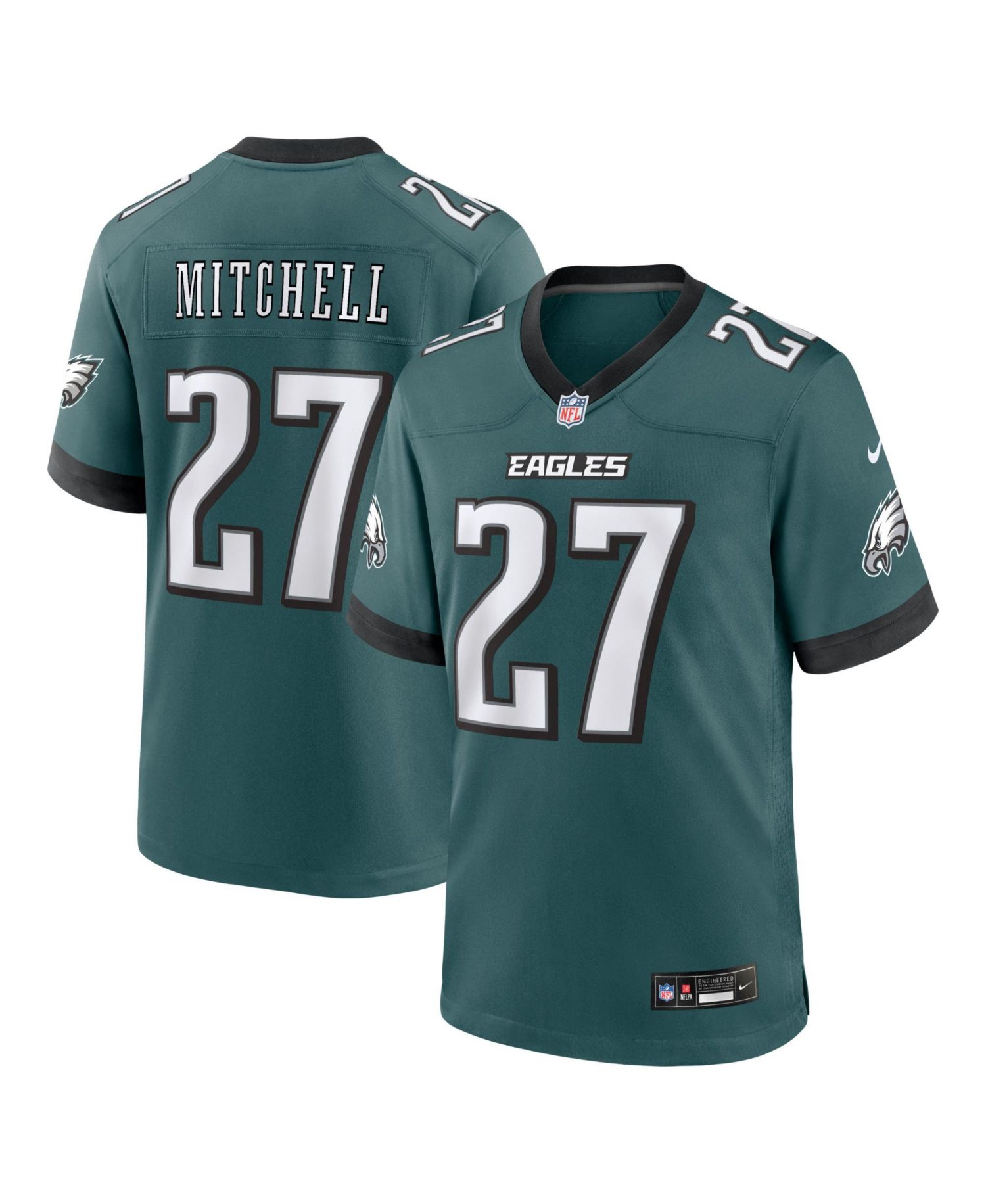 Men's Quinyon Mitchell Midnight Green Philadelphia Eagles Team Game Jersey