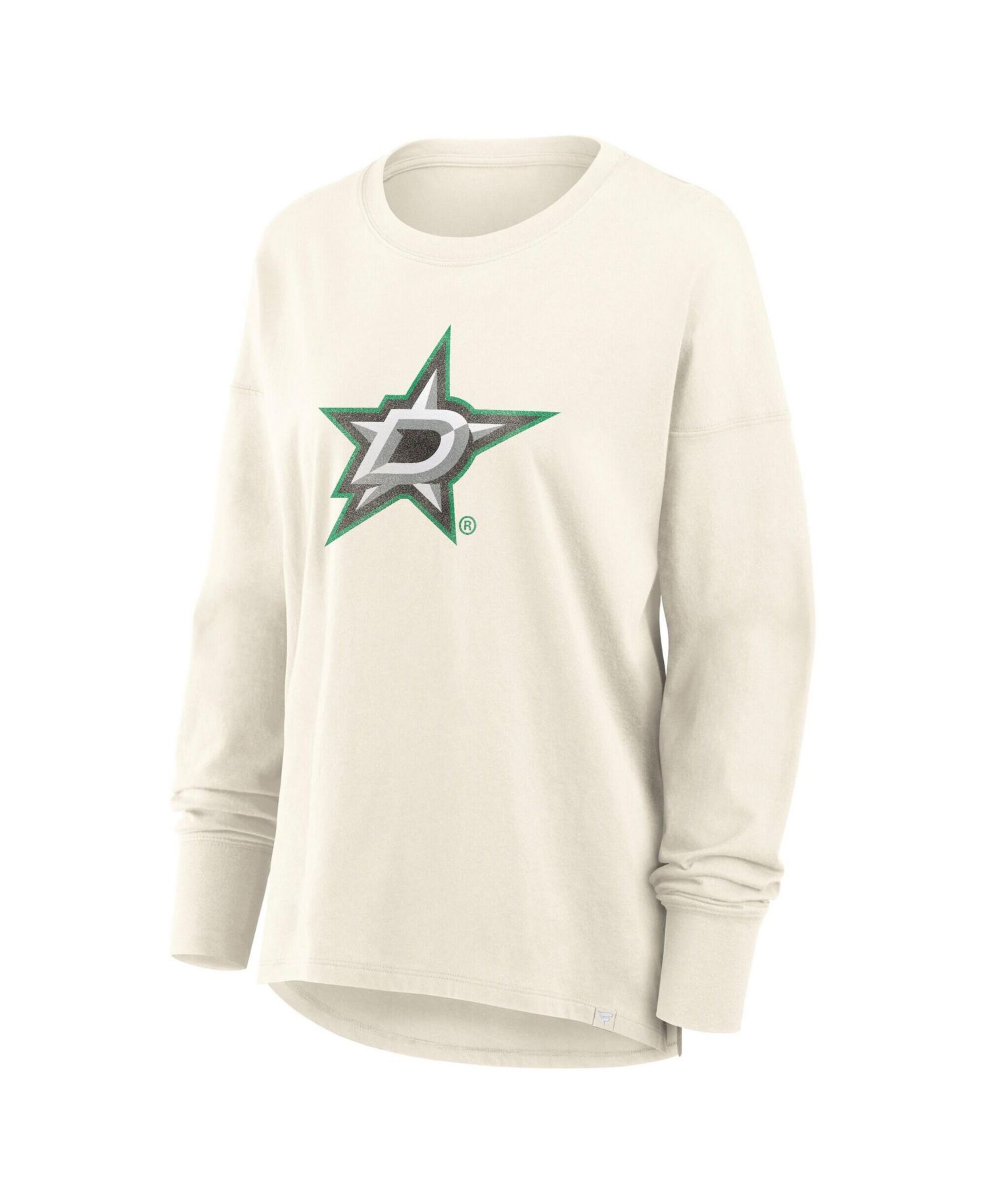 Women's Dallas Stars Distressed Logo Long-Sleeve T-Shirt