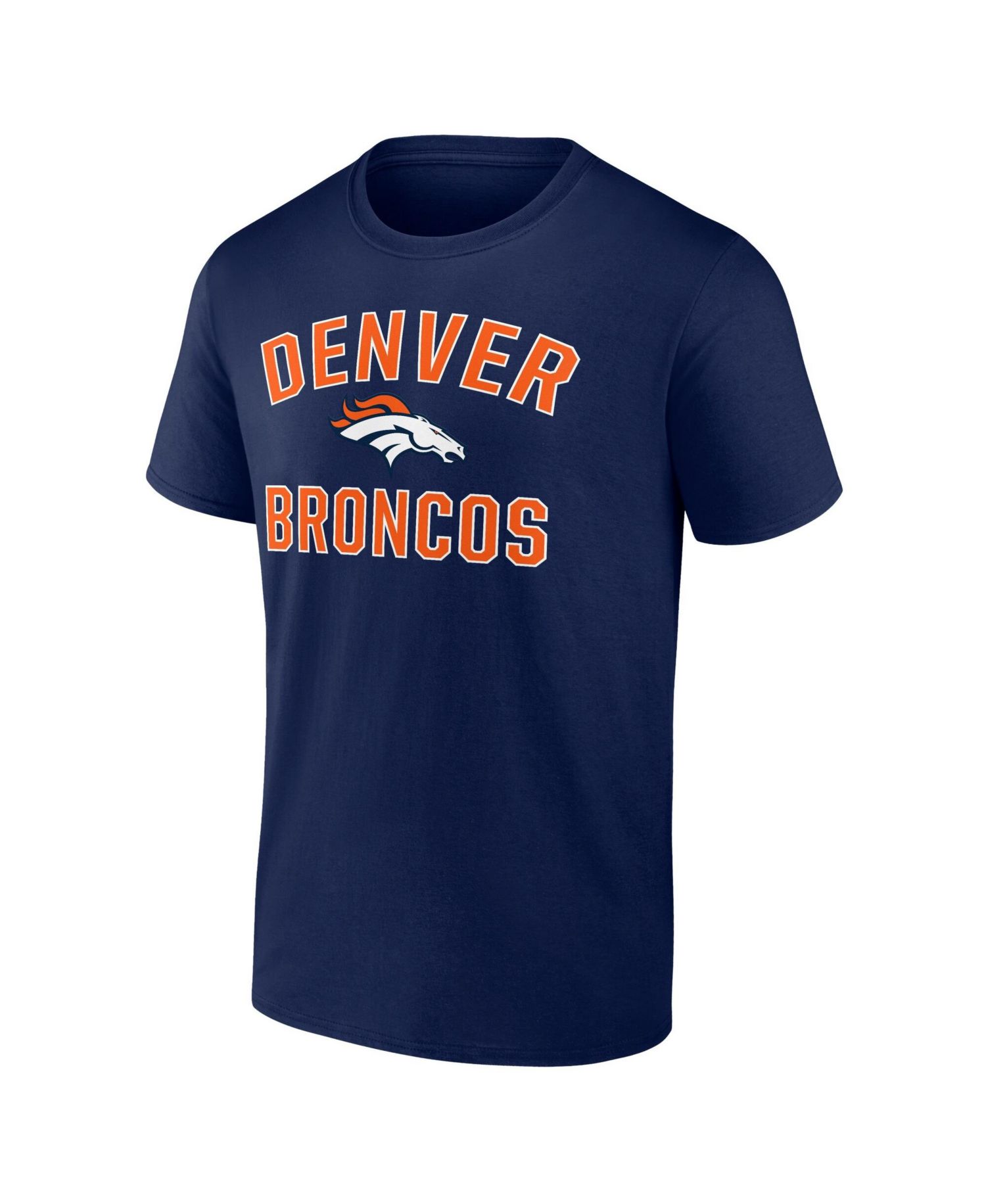 Men's Navy Denver Broncos Cotton Victory Arch T-Shirt