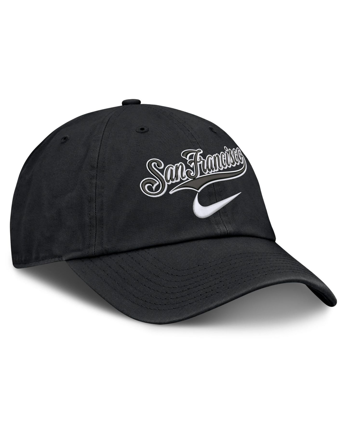 Мужская кепка Nike Black San Francisco Giants Primetime Club Adjustable Hat — фото 3