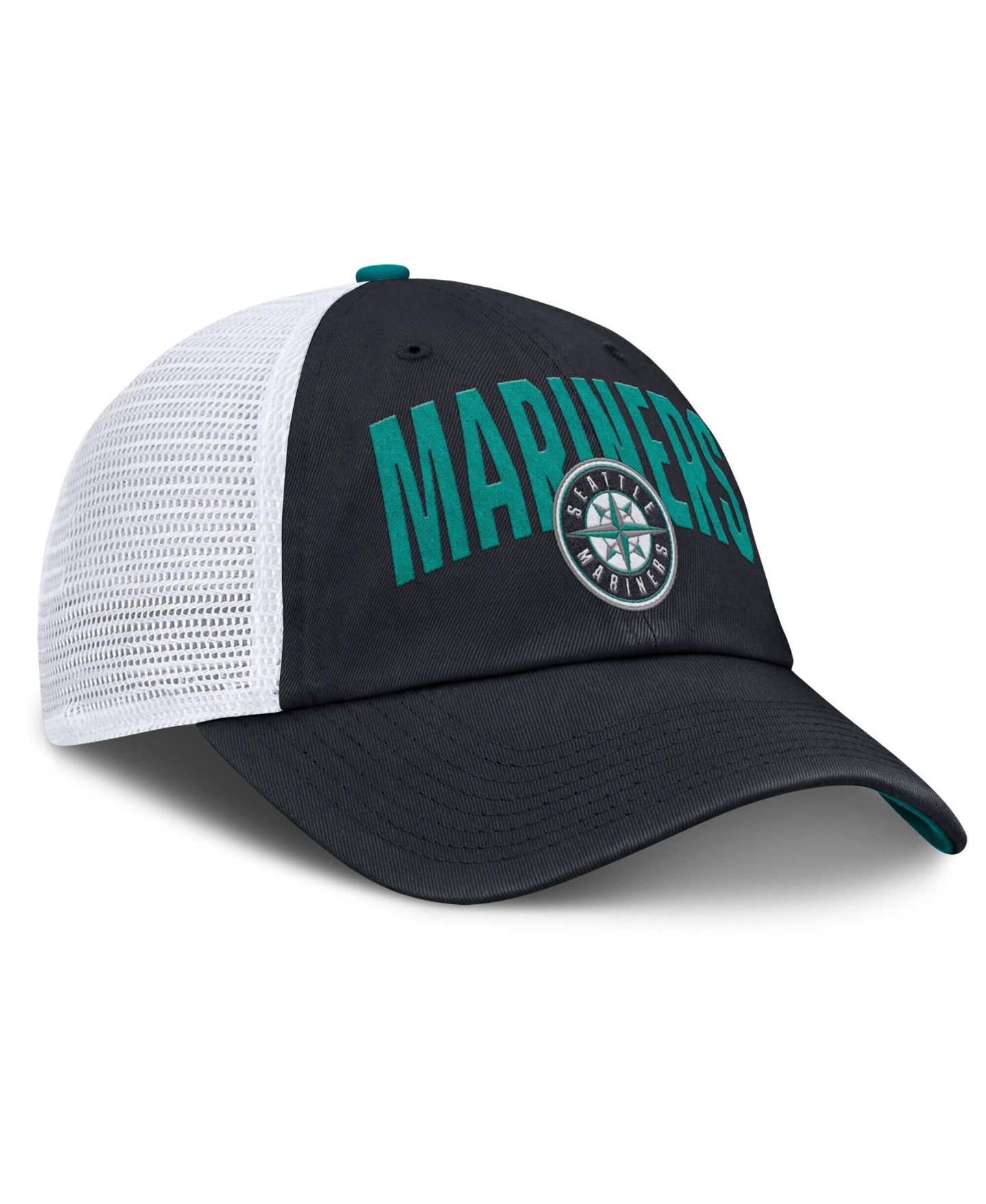 Мужская кепка Nike Navy Seattle Mariners Primetime Club Adjustable Trucker Hat — фото 3