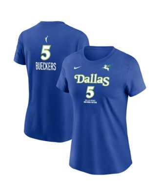 Women's Paige Bueckers Blue Dallas Wings Rebel Edition Name & Number T-Shirt