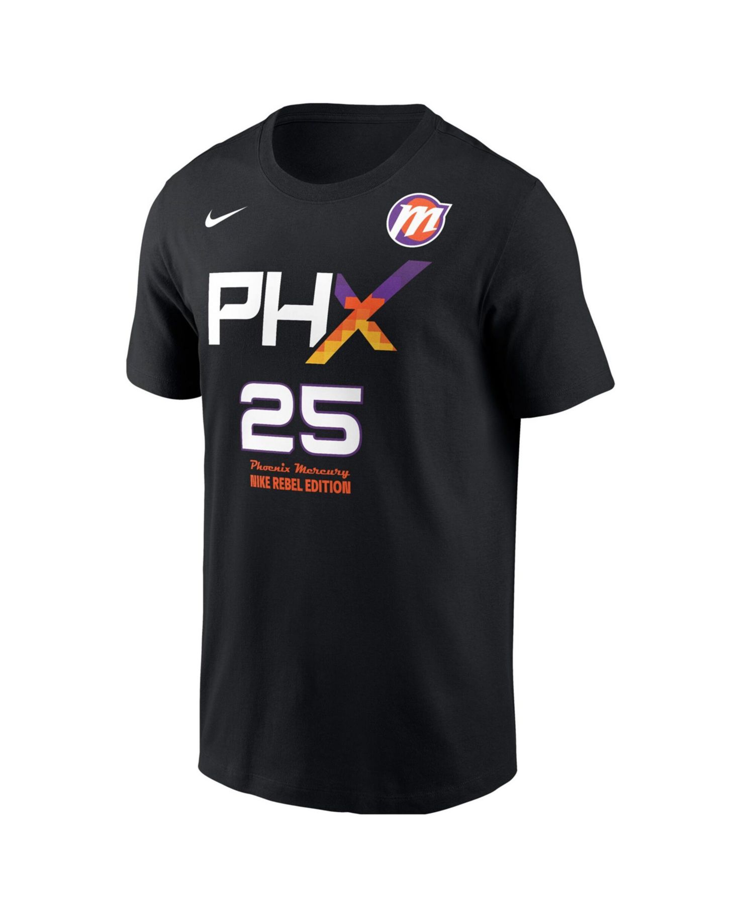 Men's Alyssa Thomas Black Phoenix Mercury Name & Number Rebel Edition T-Shirt
