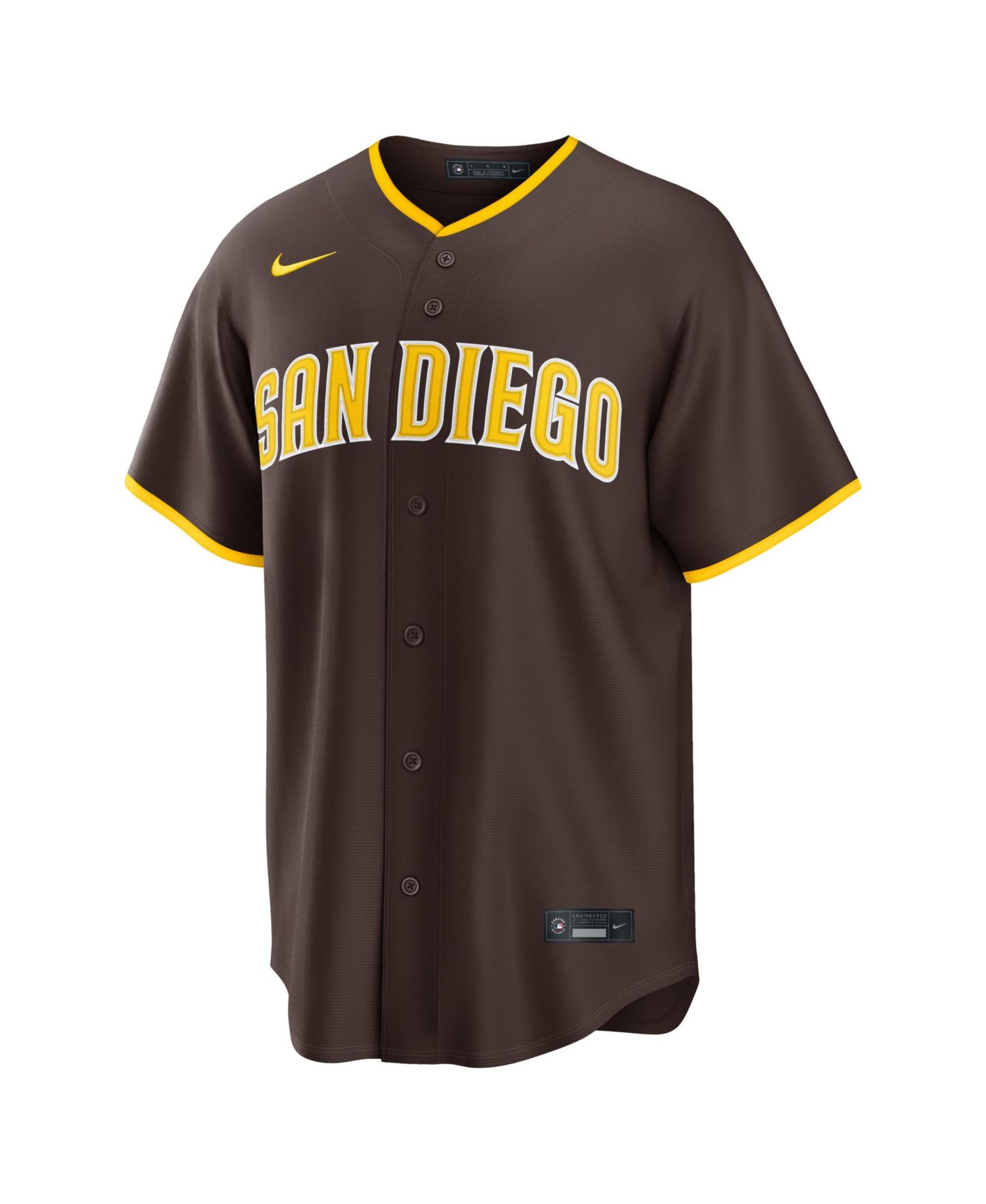 Men's Jackson Merrill Brown San Diego Padres Road Replica Jersey