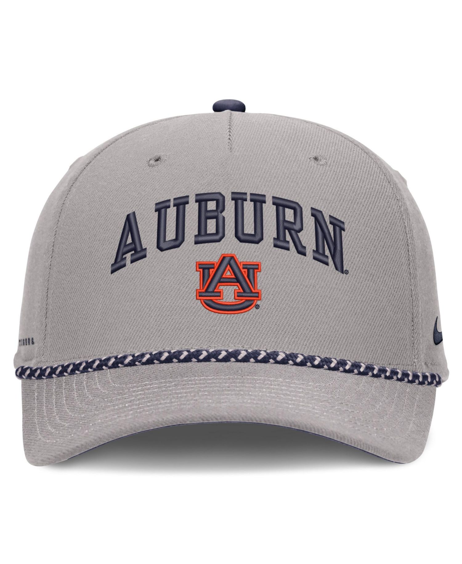 Men's and Women's Gray Auburn Tigers Primetime Rise Rope Adjustable Hat