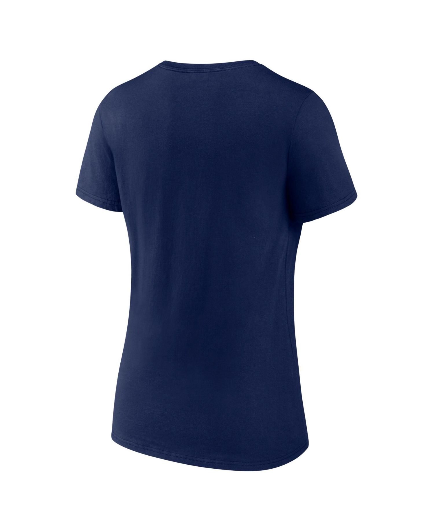 Women's Navy Washington Nationals Logo Athletic V-Neck T-Shirt