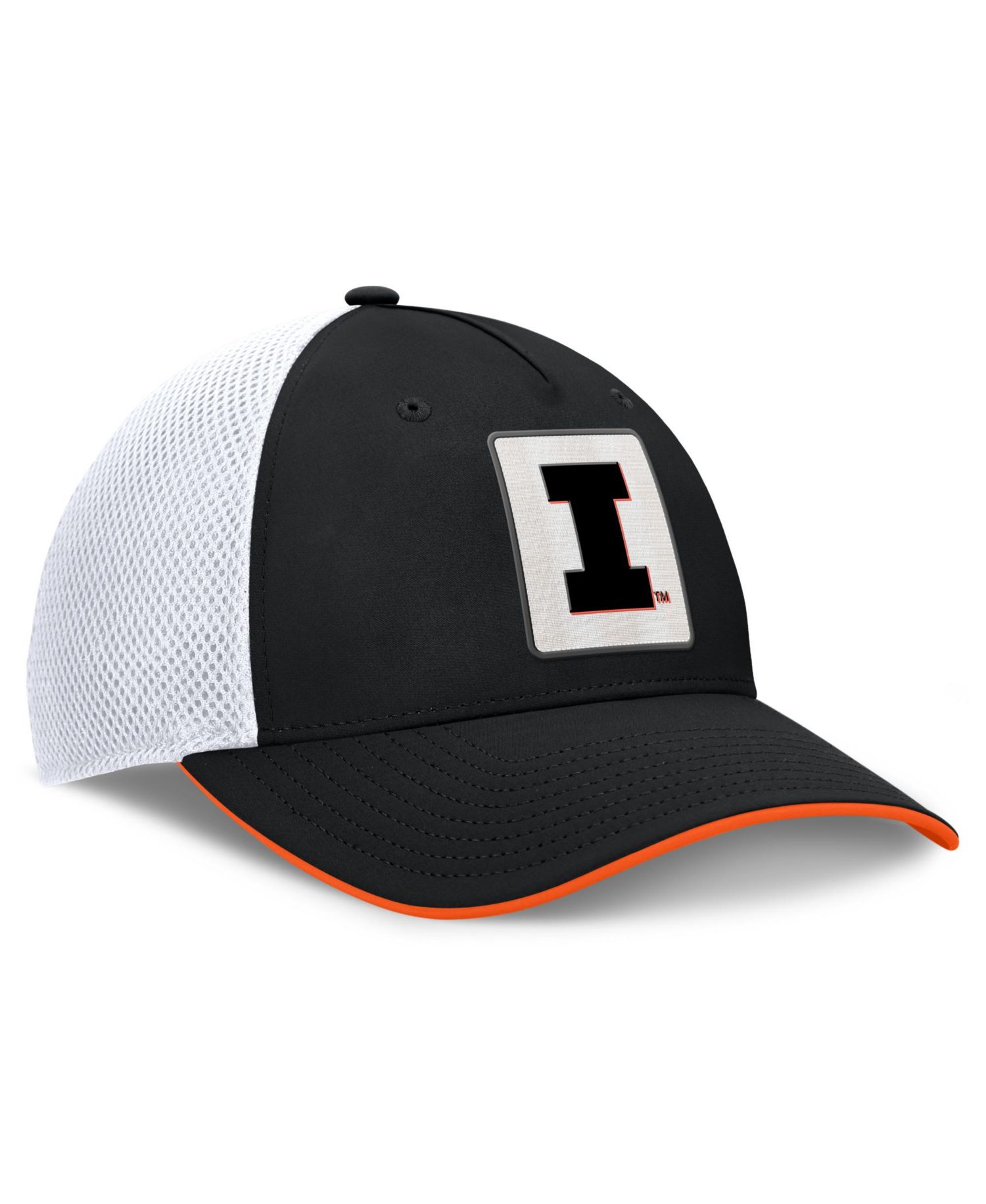 Men's Black Illinois Fighting Illini 5-Panel Matter Flex Hat
