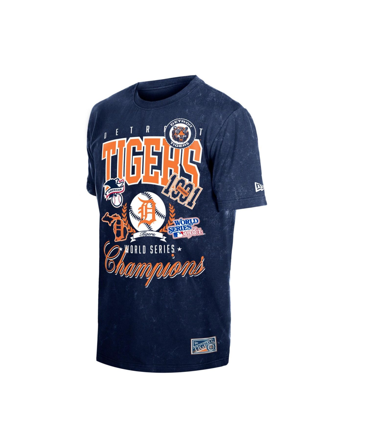 Men's Navy Detroit Tigers Mineral Wash T-Shirt
