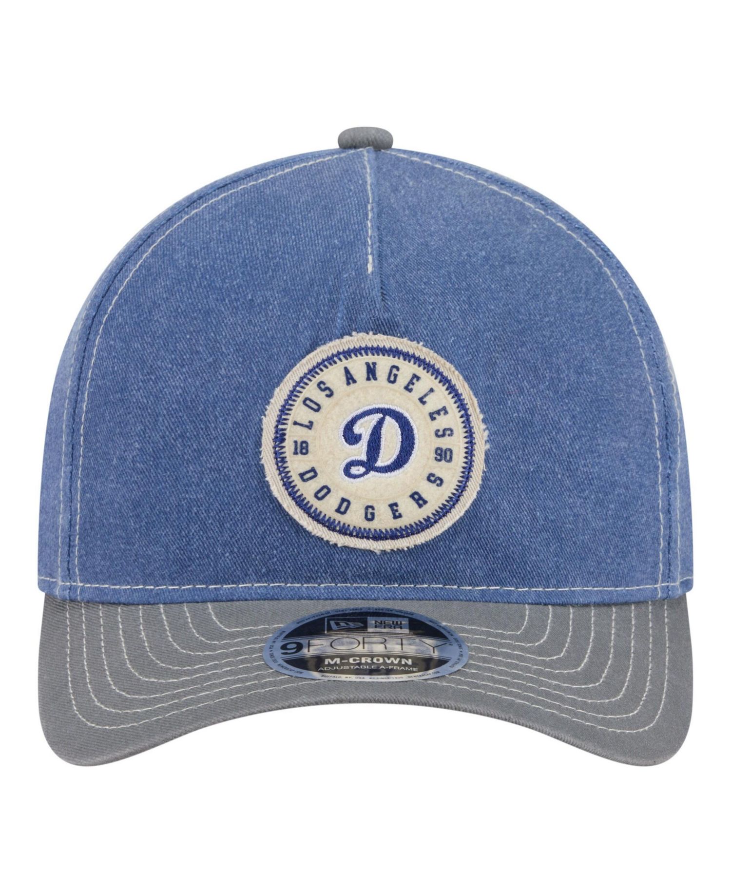 Men's Royal/Gray Los Angeles Dodgers Felt M-Crown 9FORTY Adjustable Hat