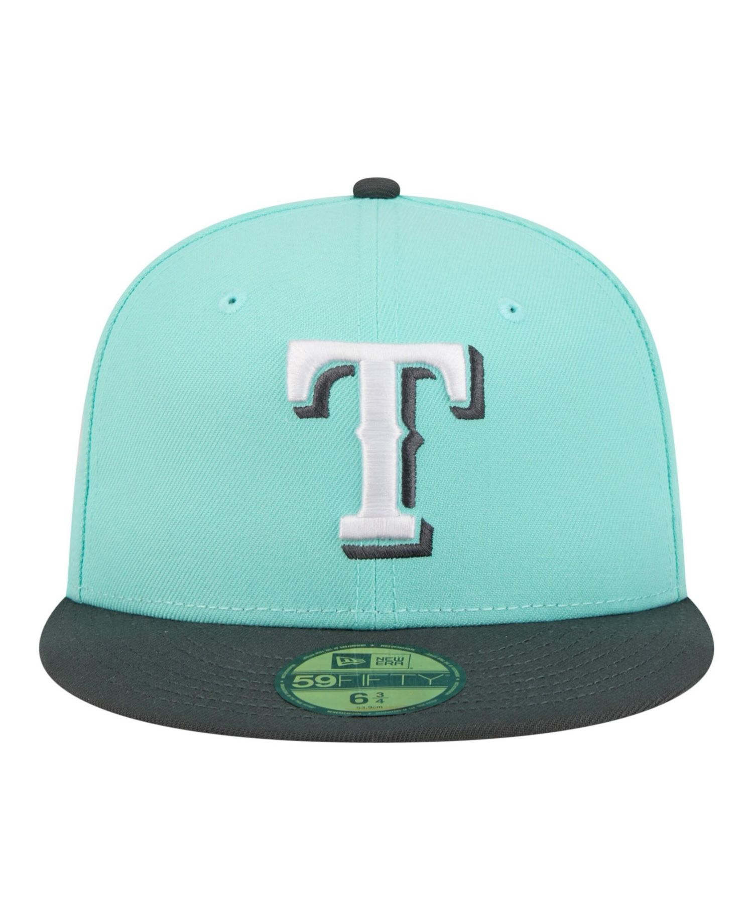 Men's Turquoise/Charcoal Texas Rangers Two-Tone Color Pack 59FIFTY Fitted Hat
