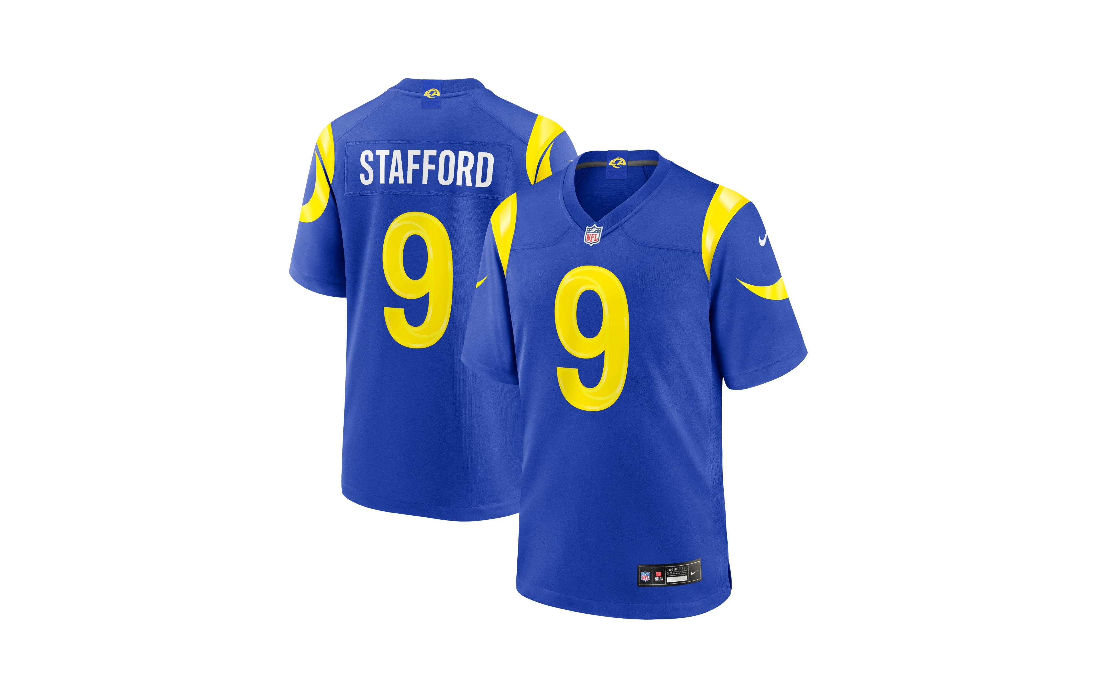 Nike Men's Matthew Stafford Royal Los Angeles Rams Team Game Player Jersey