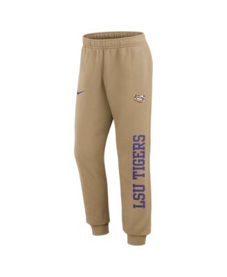 Men's Beige LSU Tigers Primetime Club Fleece Joggers
