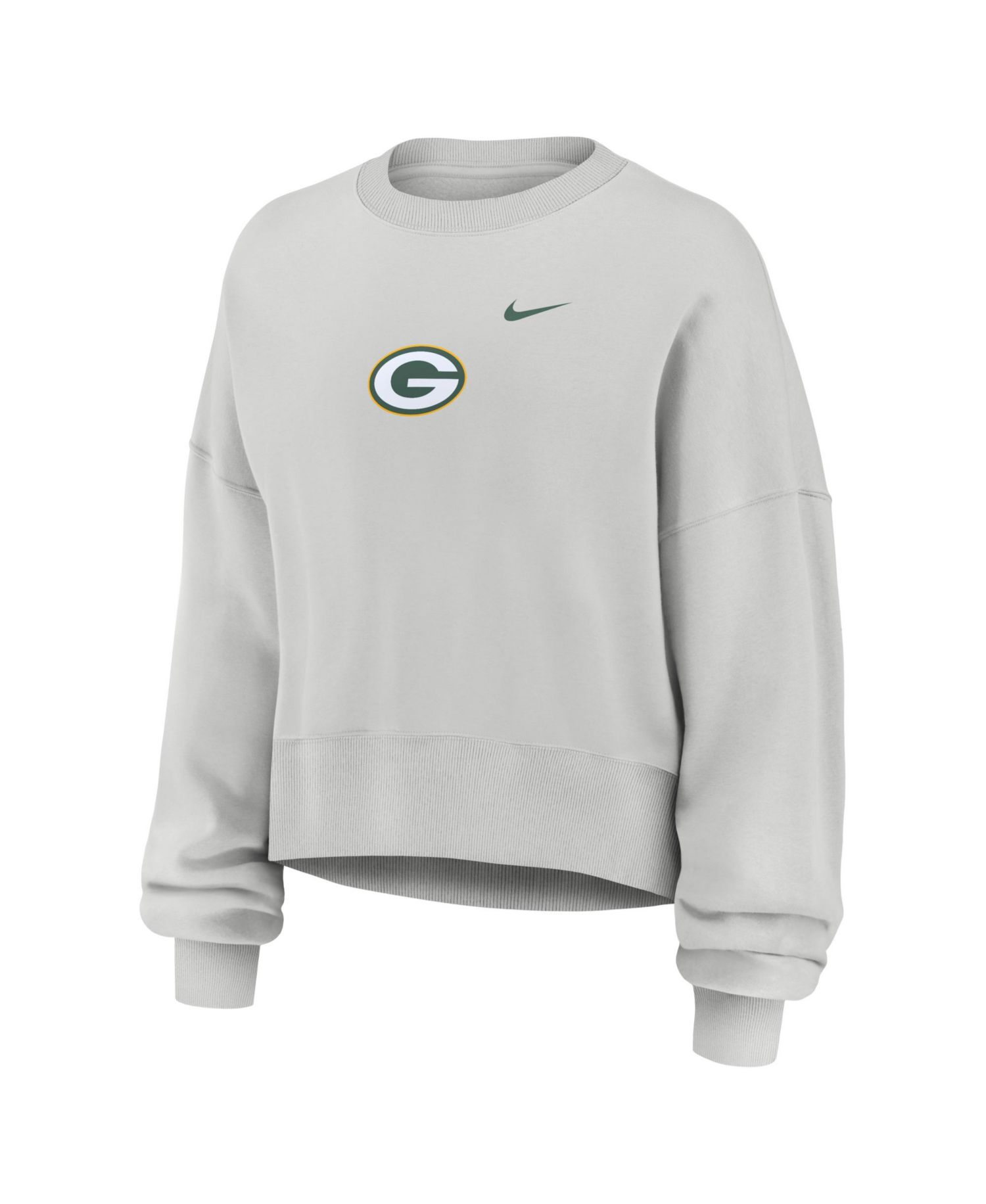 Women's Gray Green Bay Packers Oversized Primetime Phoenix Fleece Sweatshirt