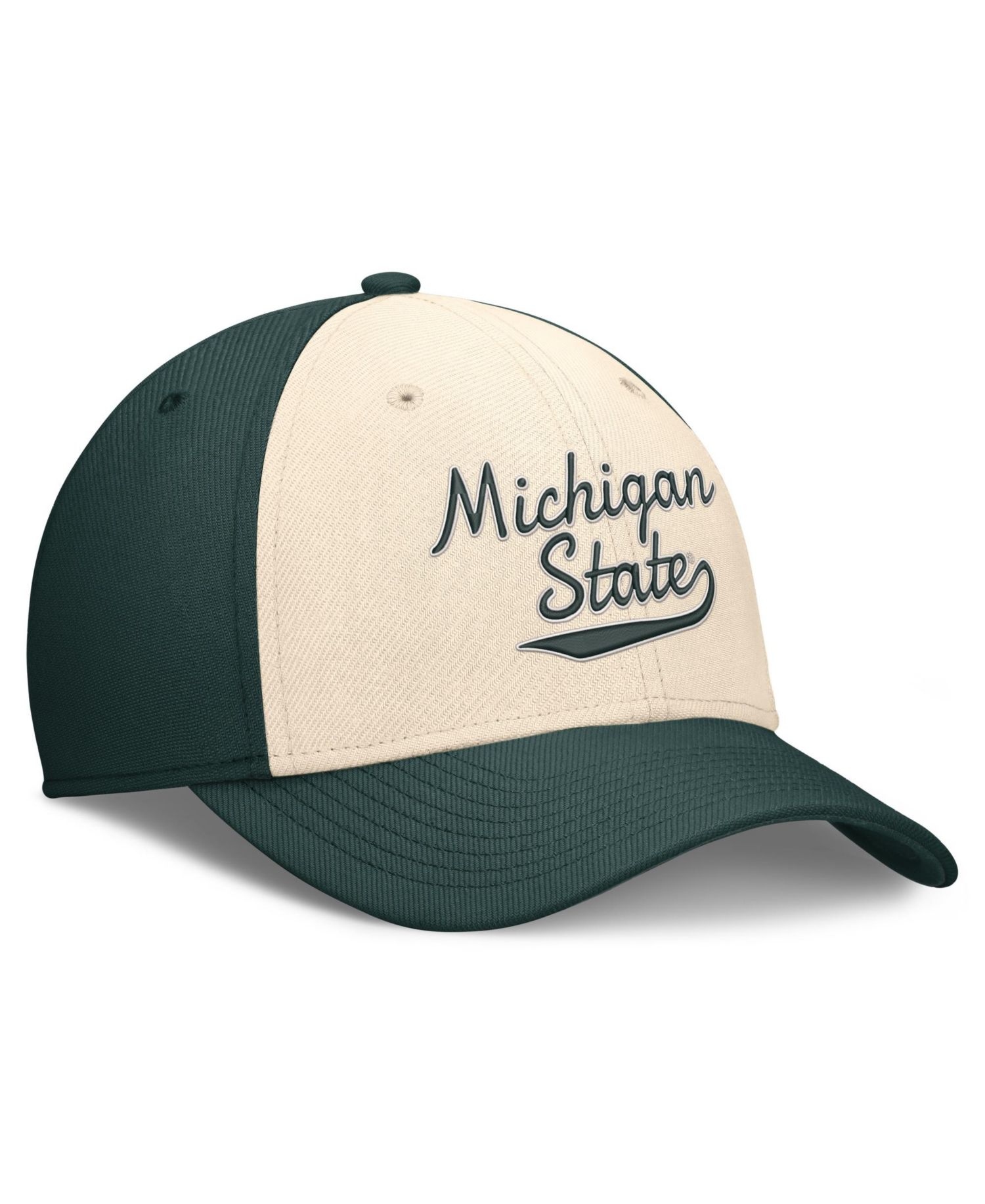 Men's Natural/Forest Green Michigan State Spartans Legacy Swooshflex Dri-FIT Hat