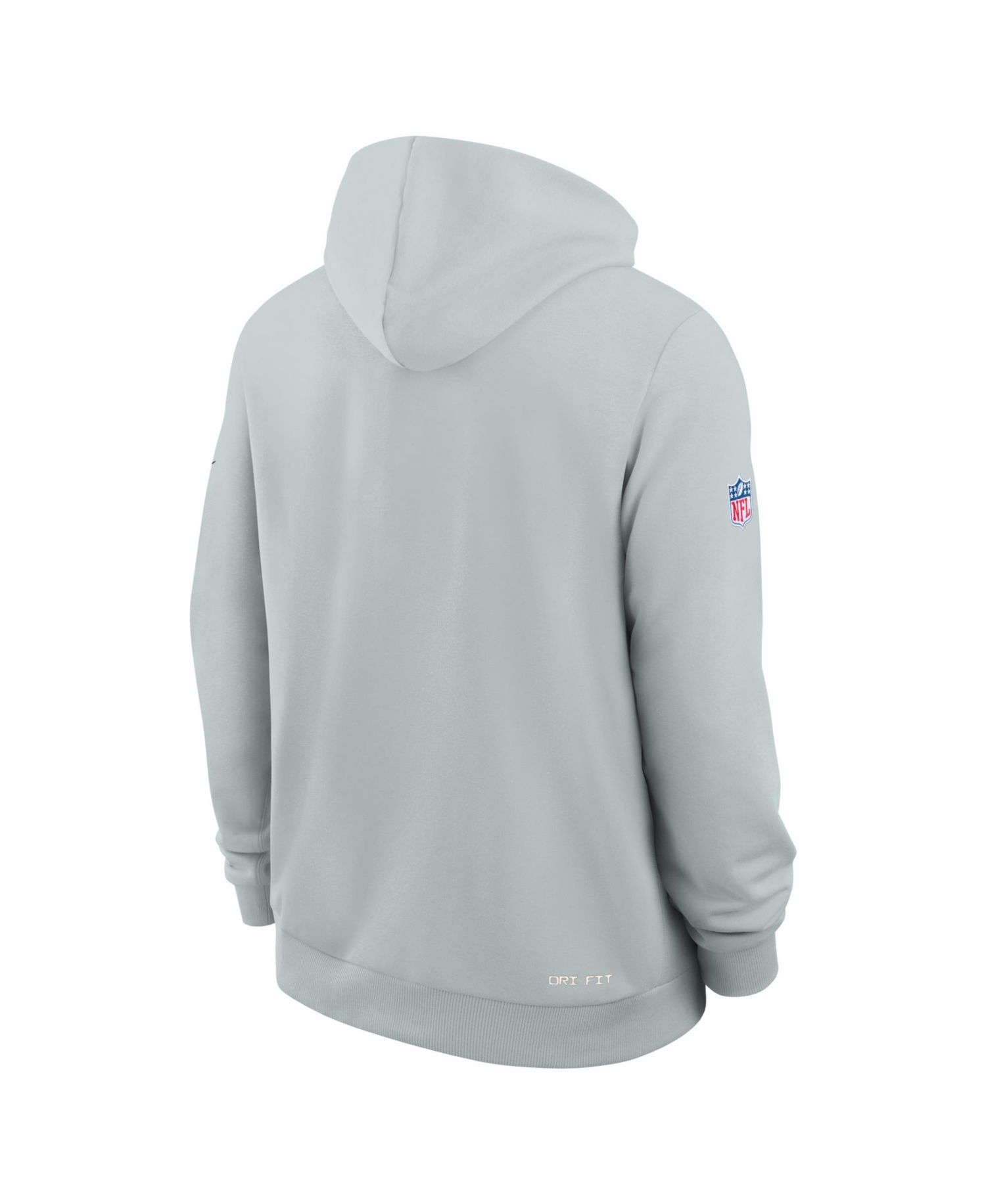 Men's Silver Las Vegas Raiders Sideline Standard Issue Top Prospect Dri-FIT Hoodie