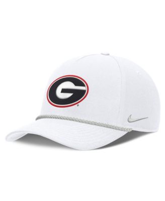 Men's and Women's White Georgia Bulldogs Rope Rise Adjustable Hat