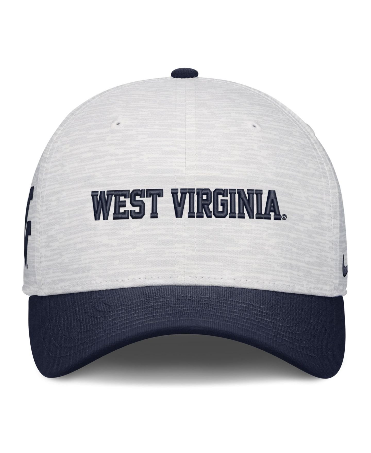 Кепка Nike White/Navy West Virginia Mountaineers Primetime Rise Adjustable Hat — фото 2