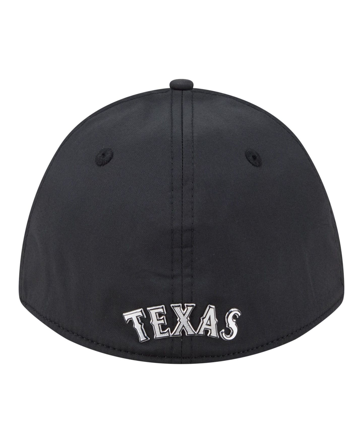 Мужская кепка New Era Black Texas Rangers Metallic 39THIRTY M-Crown Flex Hat — фото 4