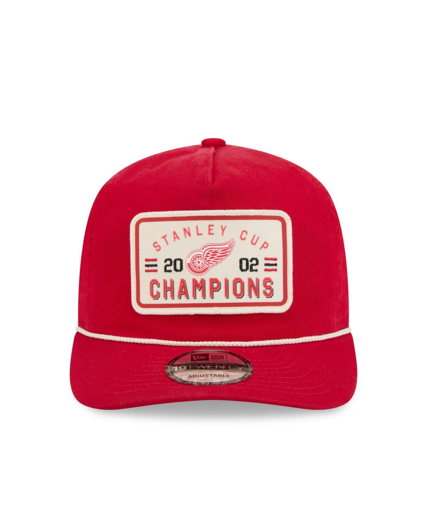 Men's Red Detroit Red Wings Throwback Stanley Cup Champions Side Patch 19TWENTY Adjustable Hat