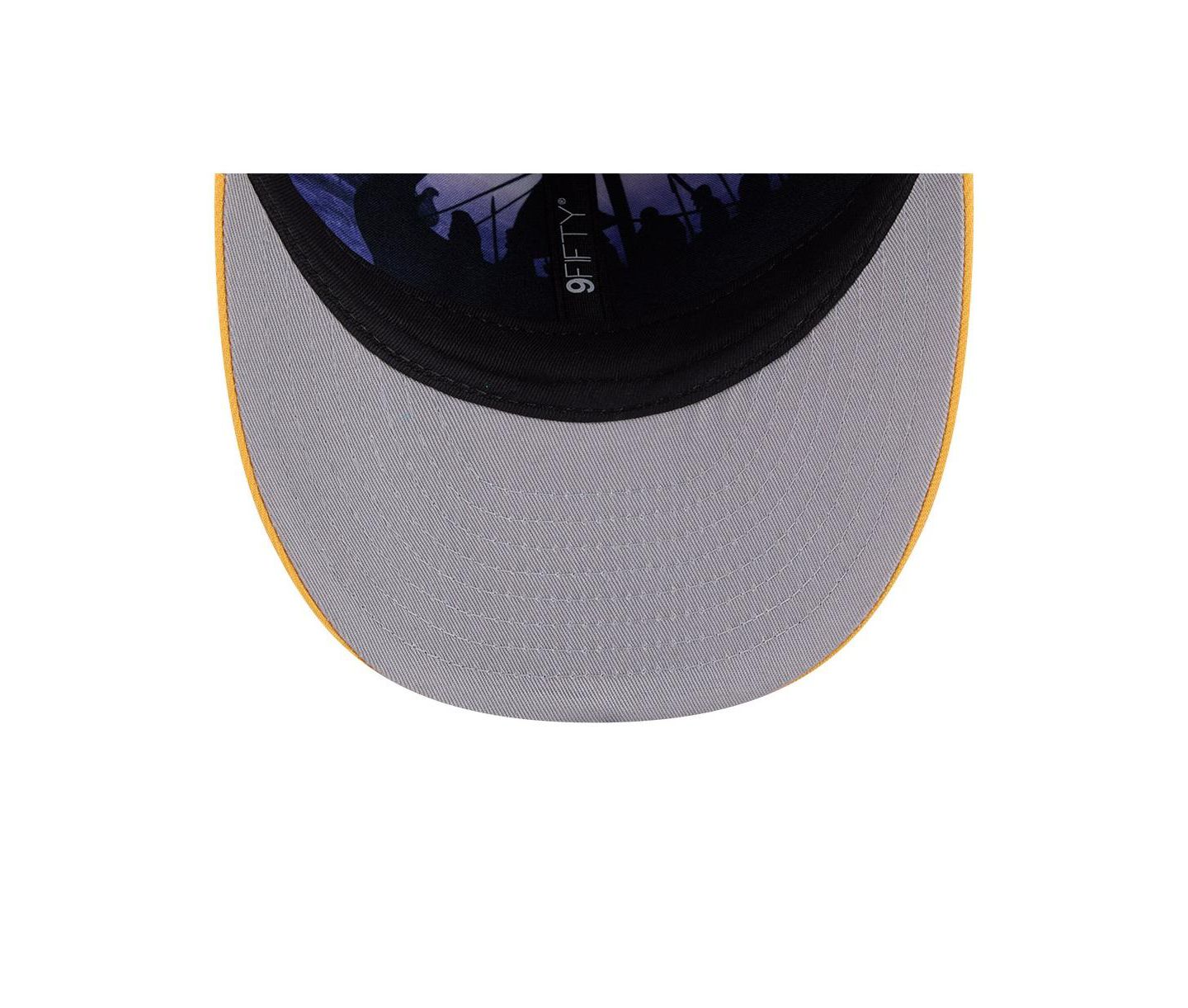 Детская кепка New Era Purple/Gold Minnesota Vikings 2026 NFL Draft Pre-Curved 9FIFTY Snapback Hat — фото 2