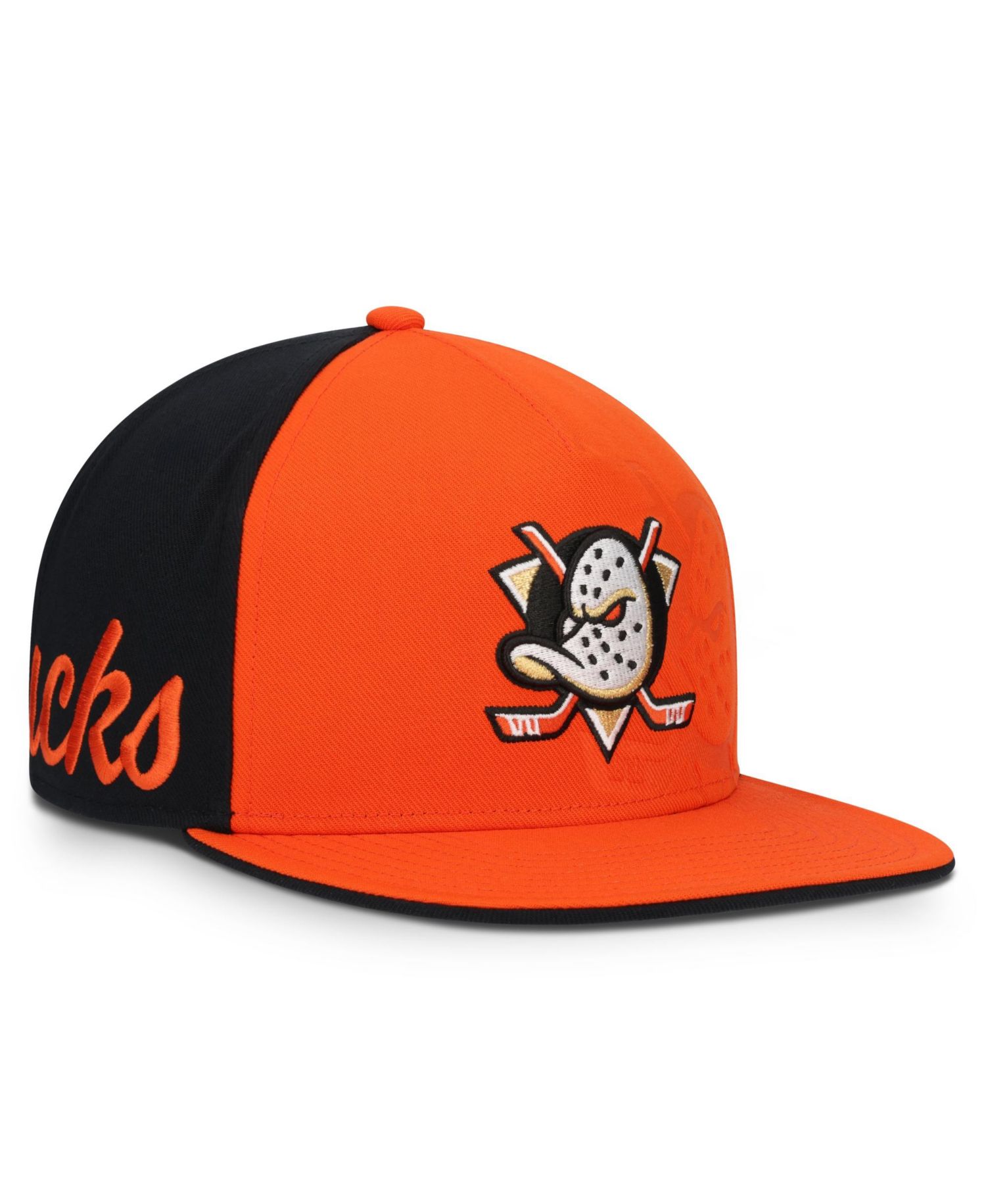 Men's Orange/Black Anaheim Ducks Snapback Hat