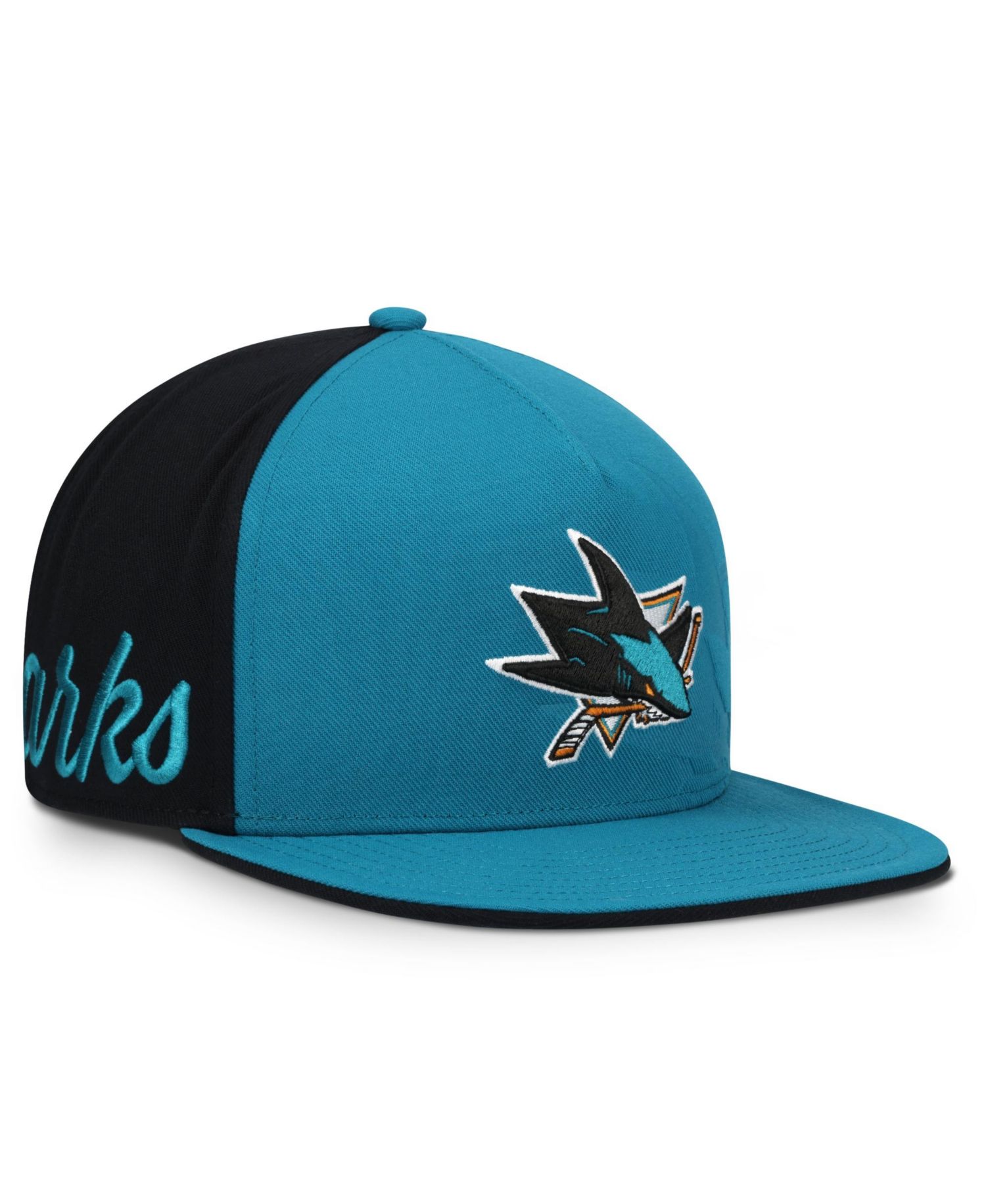 Men's Teal/Black San Jose Sharks Snapback Hat