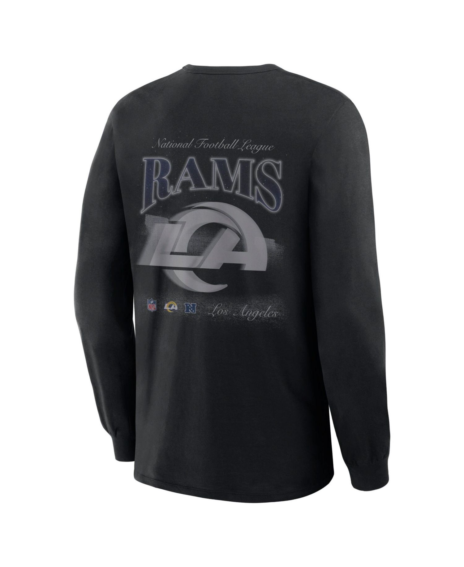 Men's Black Los Angeles Rams Midnight Falls Long Sleeve T-Shirt