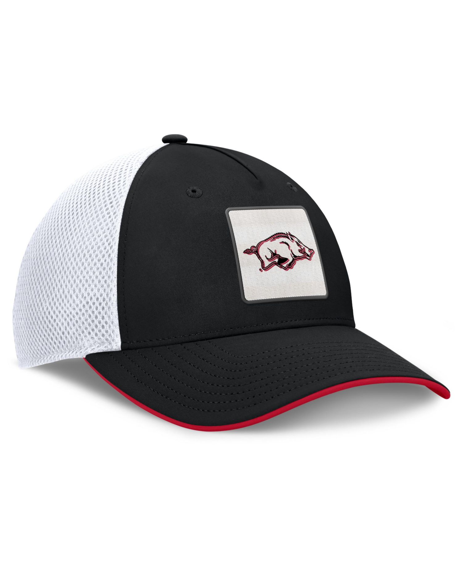 Men's Black Arkansas Razorbacks 5-Panel Matter Flex Hat