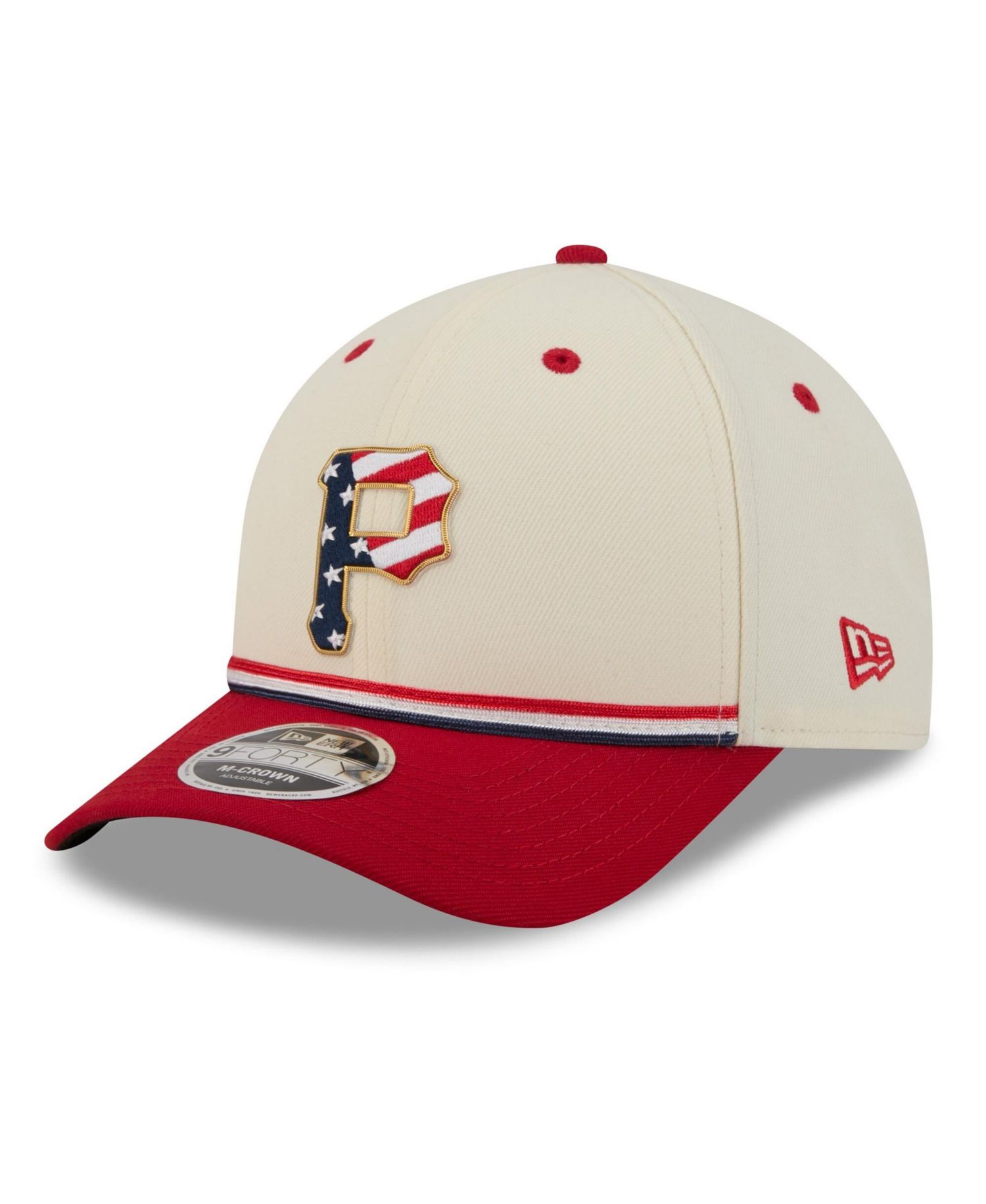 Big Boys and Girls Cream/Red Pittsburgh Pirates USA 250 9FORTY M-Crown Adjustable Hat