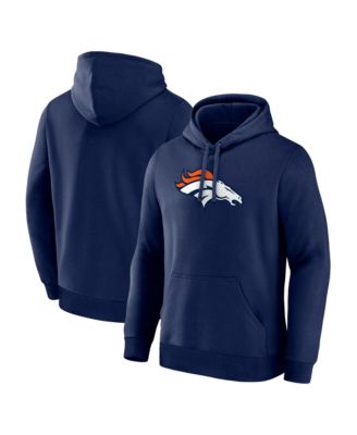 Men's Navy Denver Broncos Primary Logo Hoodie