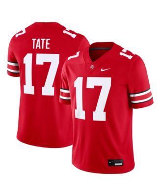 Men's Carnell Tate Scarlet Ohio State Buckeyes Game Jersey