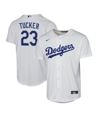Big Boys and Girls Kyle Tucker White Los Angeles Dodgers Home Replica Jersey