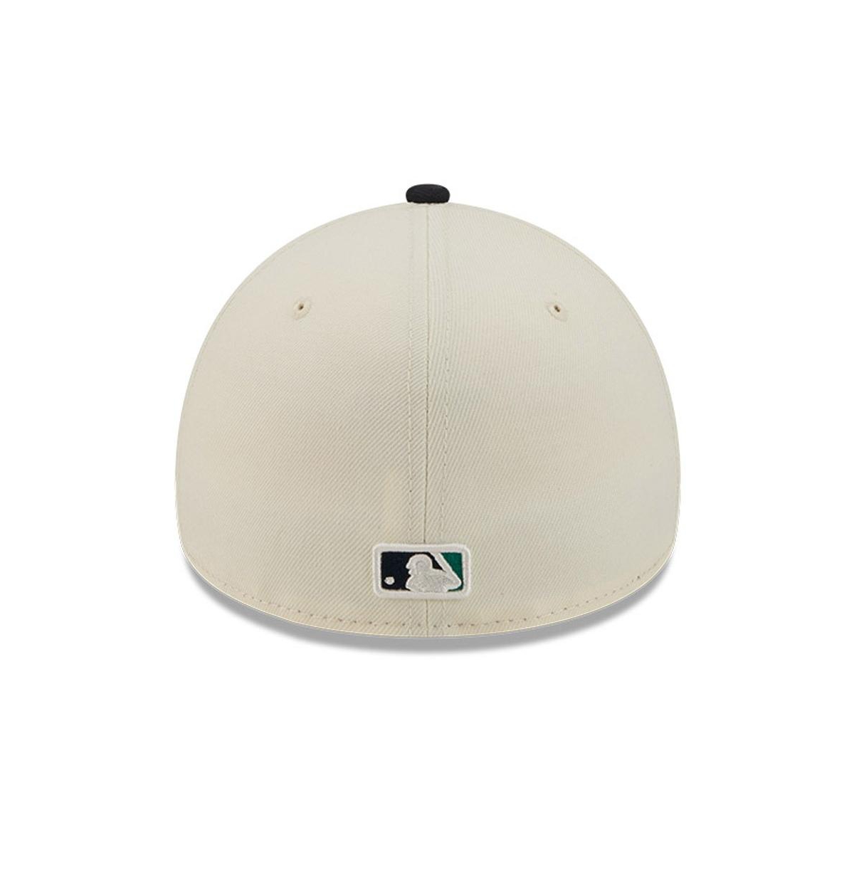 New Era Men's Cream Seattle Mariners Chrome A-Frame 59FORTY Fitted Hat