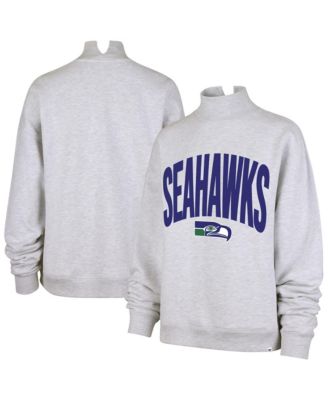 Women's Gray Seattle Seahawks Subtle Muse Mock Neck Sweatshirt
