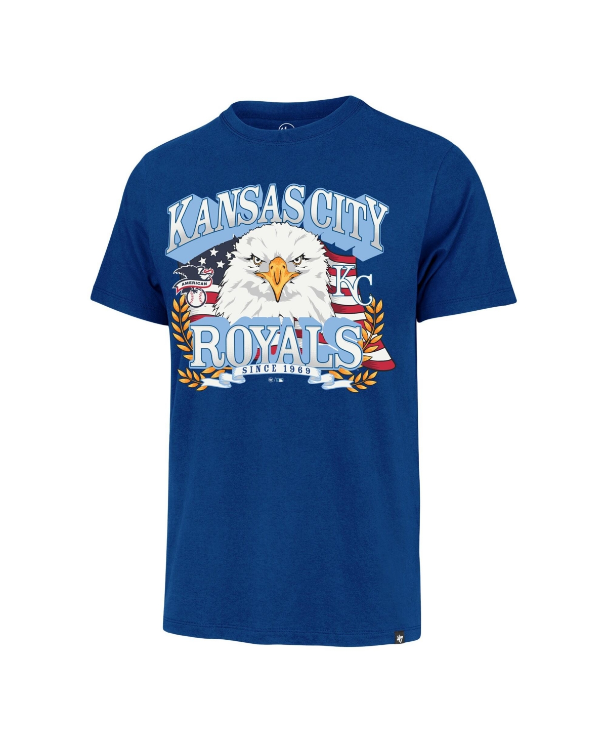 '47 Brand Men's Royal Kansas City Royals Americana Eagle T-Shirt
