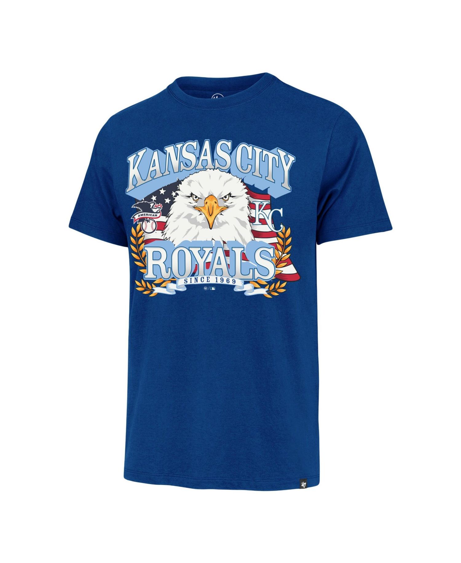 Men's Royal Kansas City Royals Americana Eagle T-Shirt