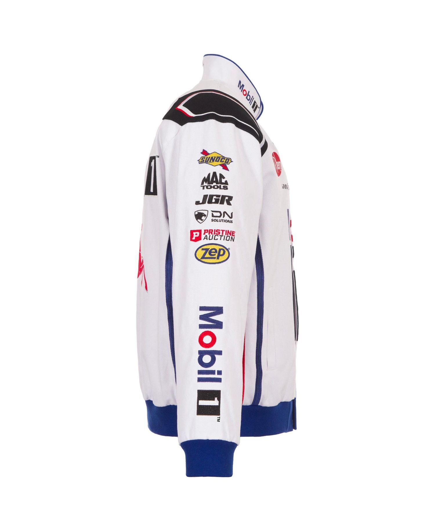 Men's White Christopher Bell 2026 Mobil #1 Full-Snap Twill Racing Jacket