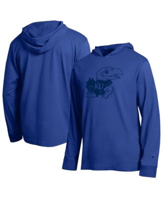 Men's Royal Kansas Jayhawks Tonal All-Star Long Sleeve Hooded T-Shirt