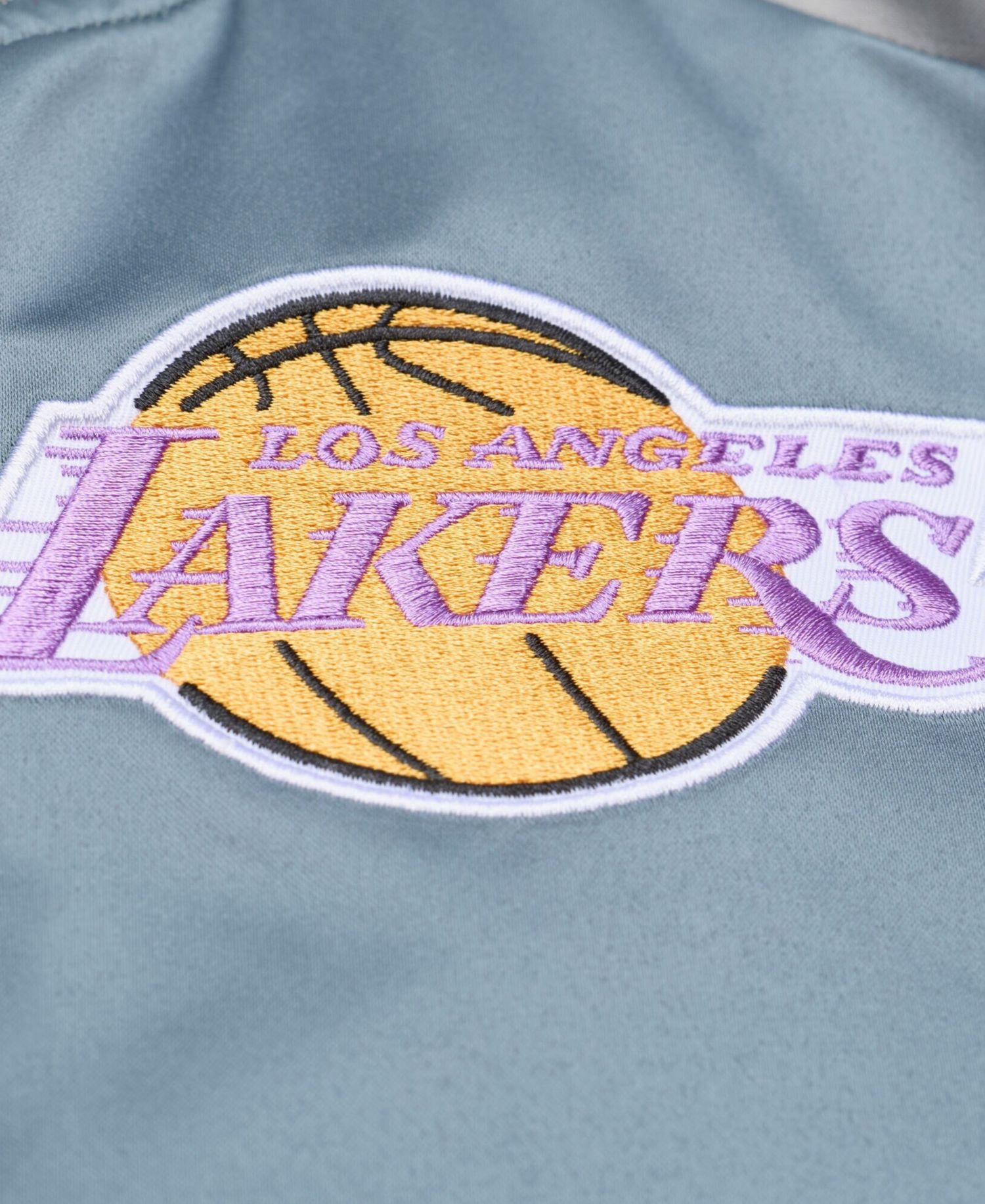 Men's Blue/Silver Los Angeles Lakers Thunderstorm Lightweight Satin Full-Snap Jacket