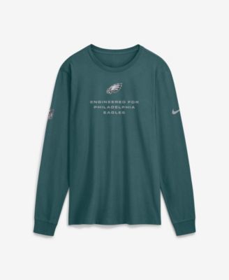 Men's Midnight Green Philadelphia Eagles Sideline Bold Arch Star Dri-FIT Long Sleeve T-Shirt