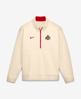 Men's Cream Ohio State Buckeyes Primetime Club Fleece Half-Zip Pullover Sweatshirt