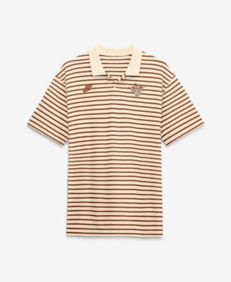 Men's Natural/Texas Orange Texas Longhorns Striped Primary Logo Dri-FIT Polo Shirt