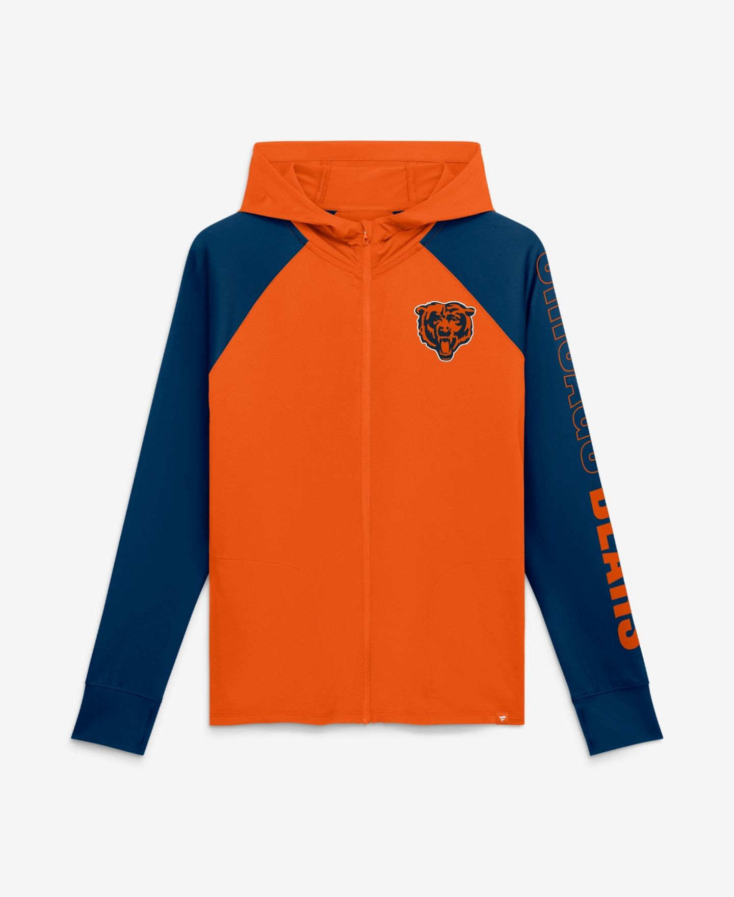 Женское худи Fanatics Chicago Bears Cornerback Blitz Full-Zip Raglan — фото 2
