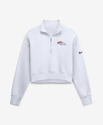 Women's Denver Broncos Oversized Phoenix Fleece Quarter-Zip Sweatshirt